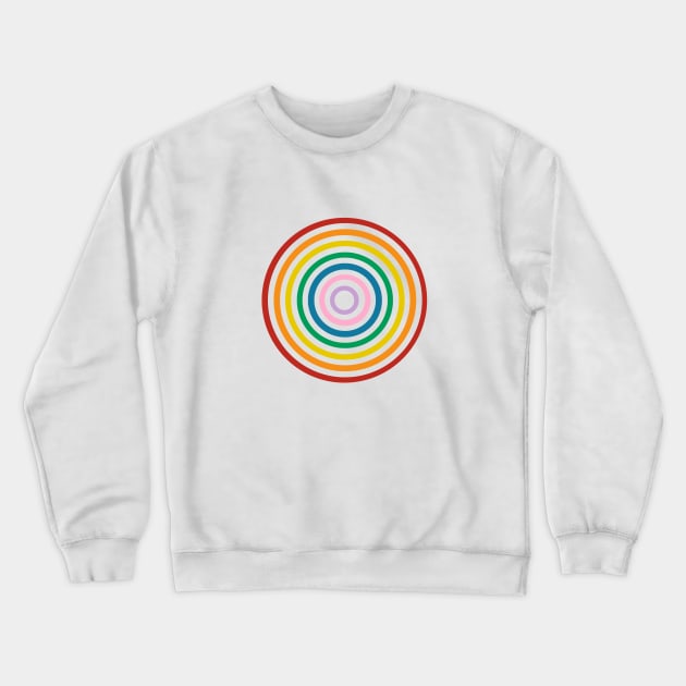 Rainbow Target Crewneck Sweatshirt by ProjectM